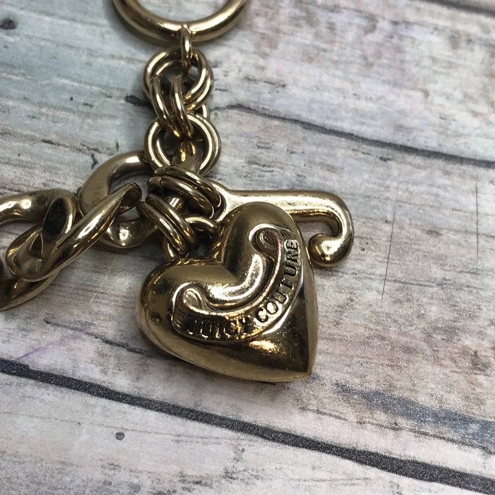 100% Authentic Vintage Juicy Couture Charm Bracelet‎ w/ 6 Charms